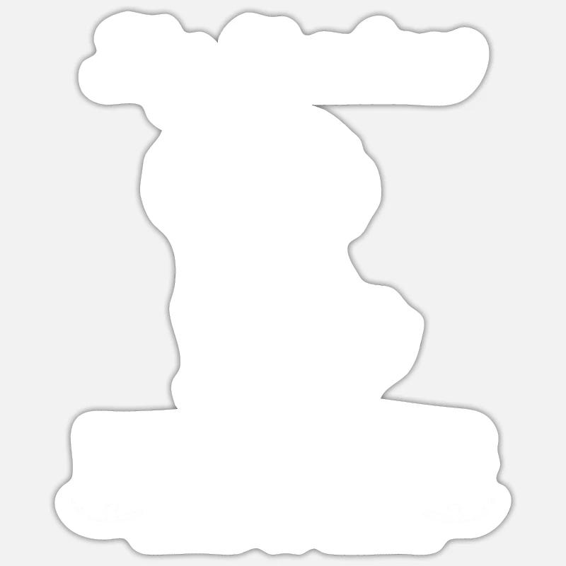 Maltais - Sticker taille S (10 x 10 cm) - blanc mat