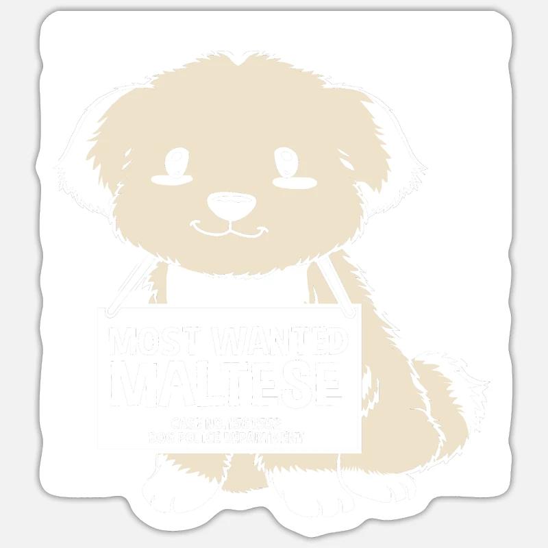 Malteser - Sticker Größe S (10 x 10 cm) - Mattweiß