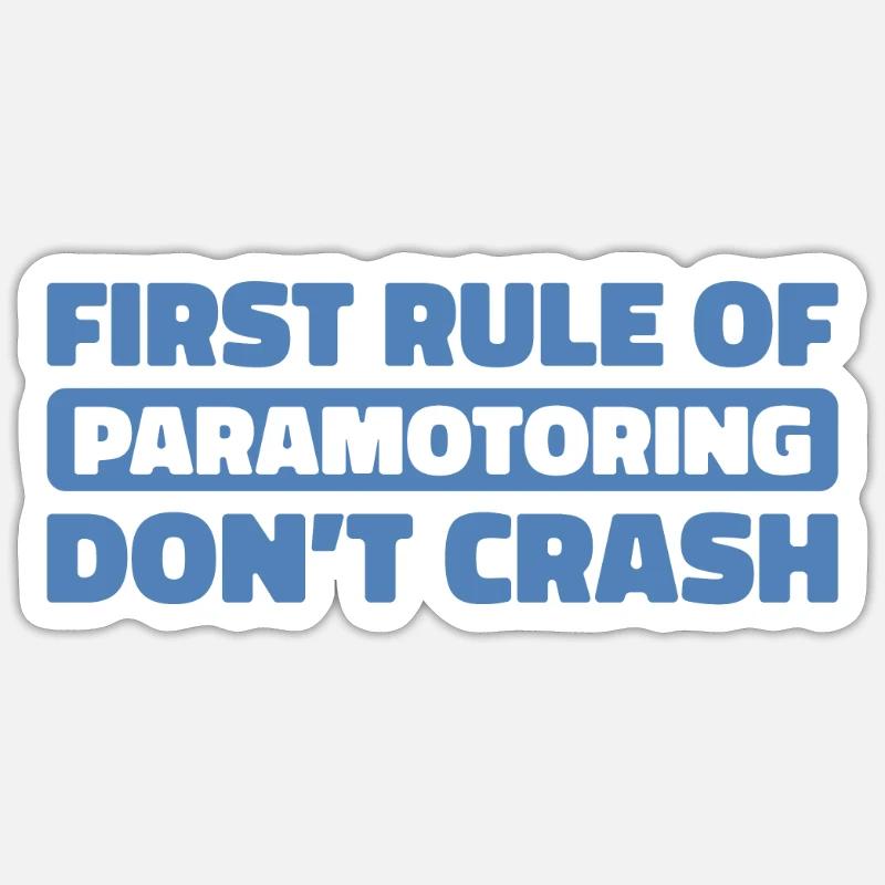 Paramotor paragliding - Sticker size S (10 x 10 cm) - white matte
