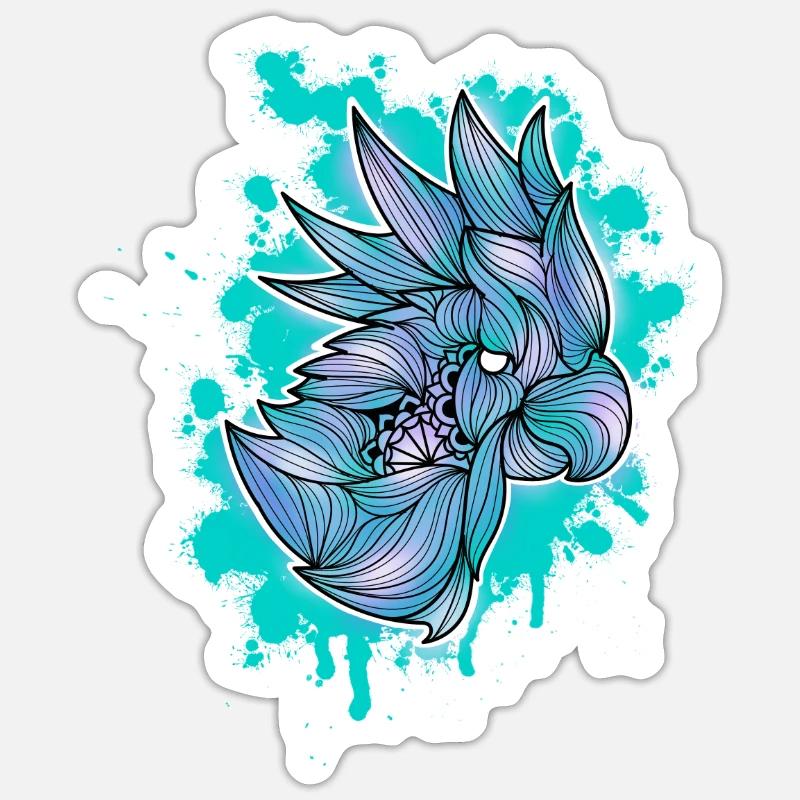 Parrot Mandala - Sticker size S (10 x 10 cm) - white matte