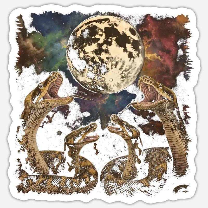 python royal serpent lune hurlante Sticker taille S (10 x 10 cm)