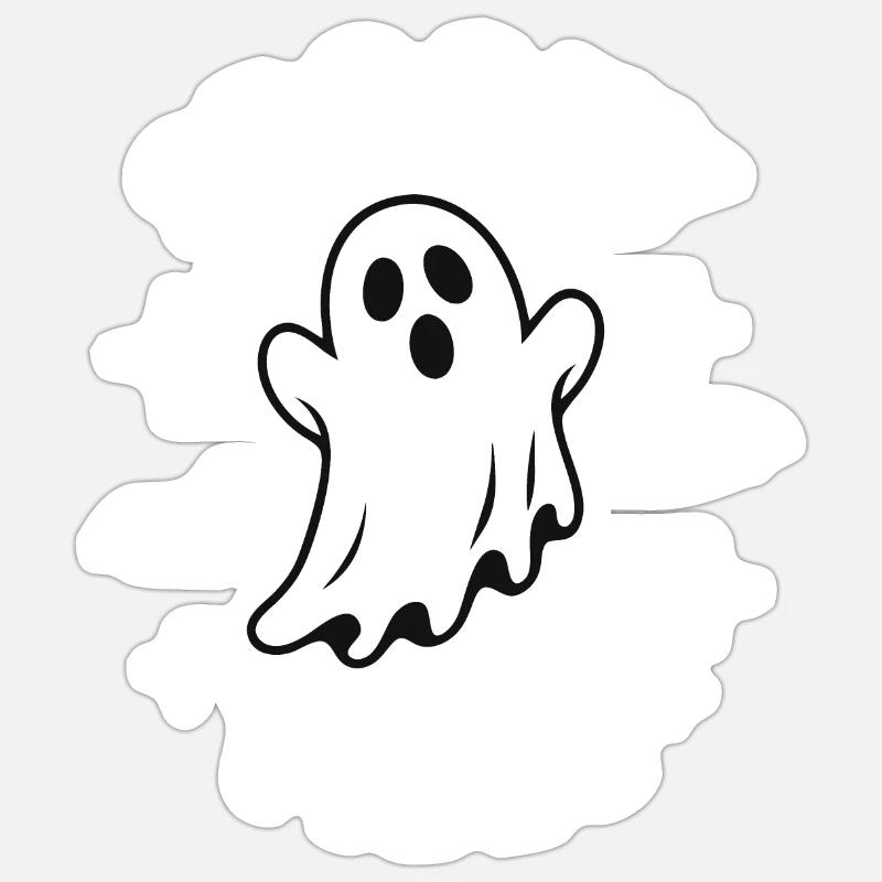 Vibrations effrayantes - Sticker taille S (10 x 10 cm) - blanc mat