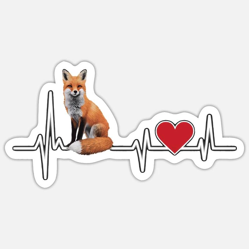 Fuchs - Sticker Größe S (10 x 10 cm) - Mattweiß