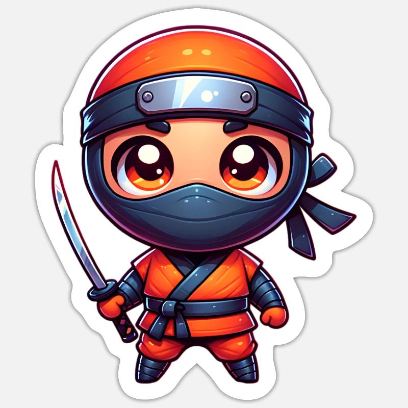 Ninja - Sticker size S (10 x 10 cm) - white matte