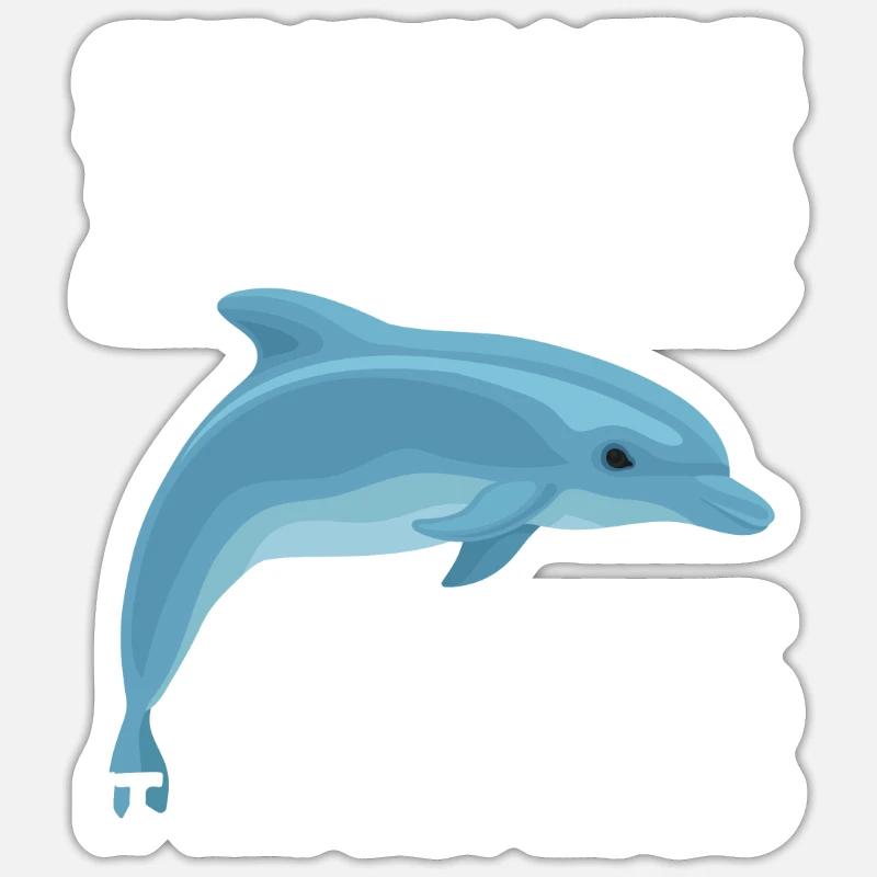Es War Einmal Ein Mädchen Das Delfine Liebte Sticker Größe S (10 x 10 cm)