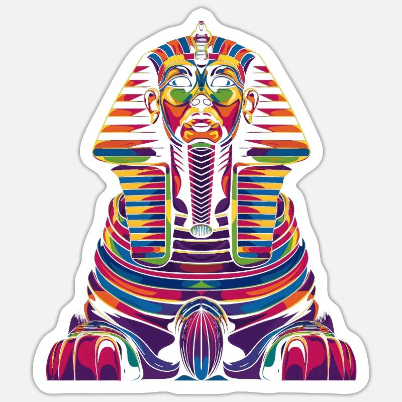 Sphynx Cat Pharaoh Egypt Pop Art Sticker size S (10 x 10 cm)
