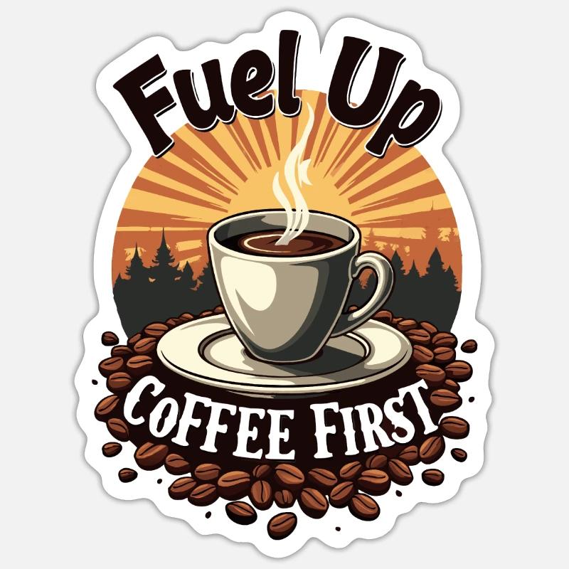 COFFEE FIRST Sticker size S (10 x 10 cm)