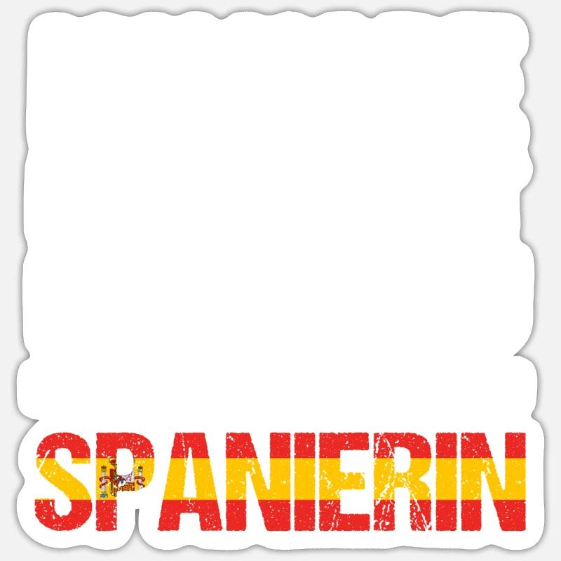 Spanier Spanien - Sticker Größe S (10 x 10 cm) - Mattweiß