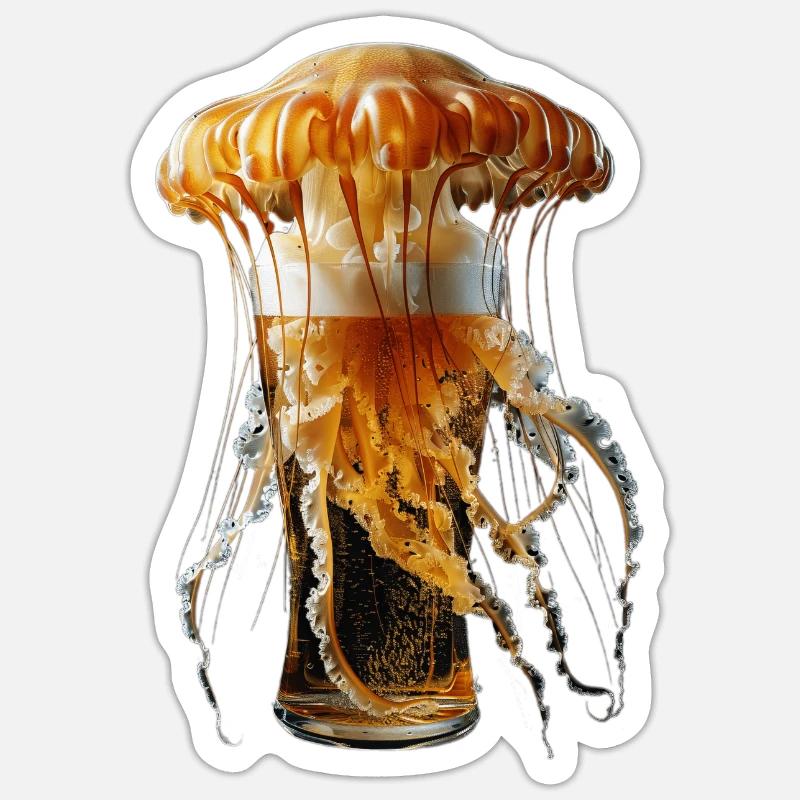 Jellyfish - Sticker size S (10 x 10 cm) - white matte