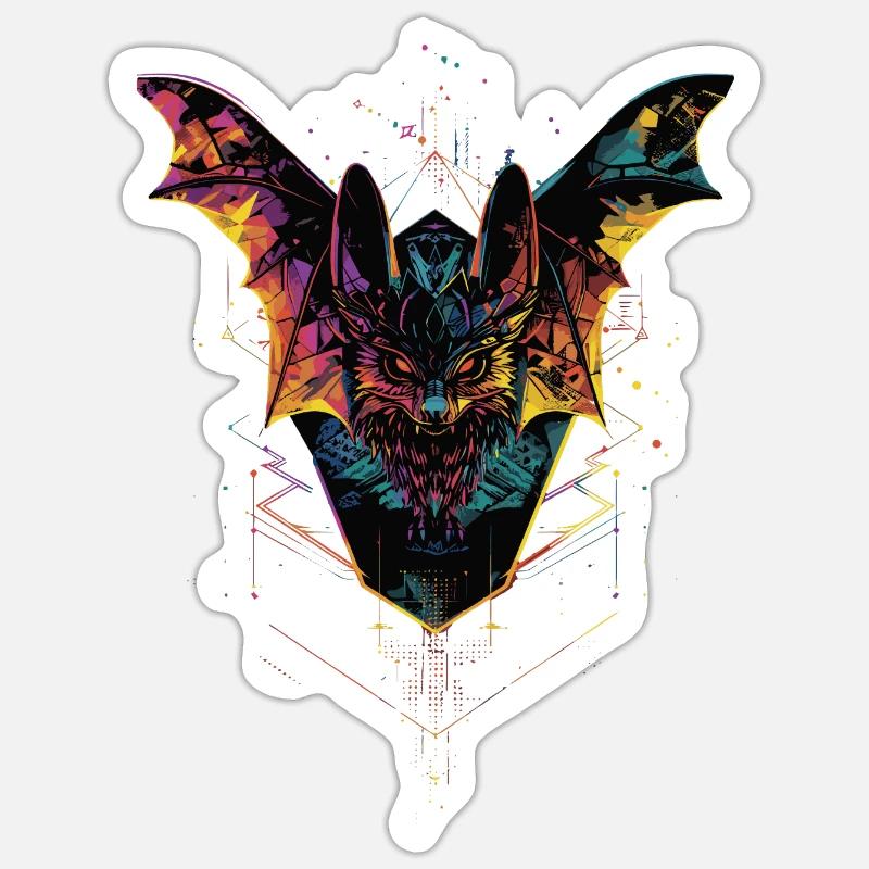 Racket - Sticker size S (10 x 10 cm) - white matte