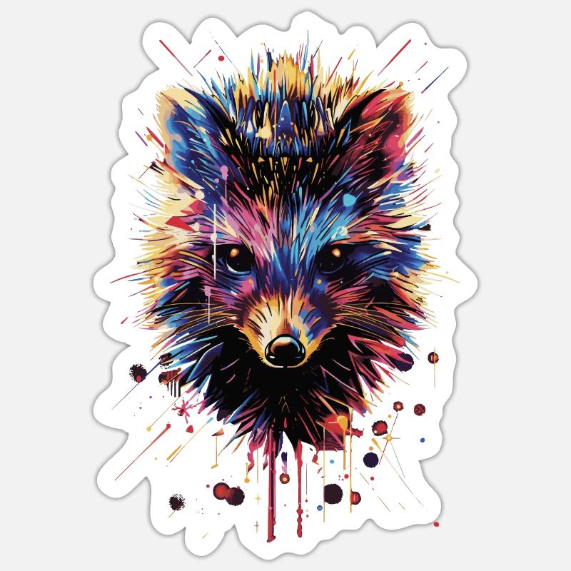 Igel - Sticker Größe S (10 x 10 cm) - Mattweiß