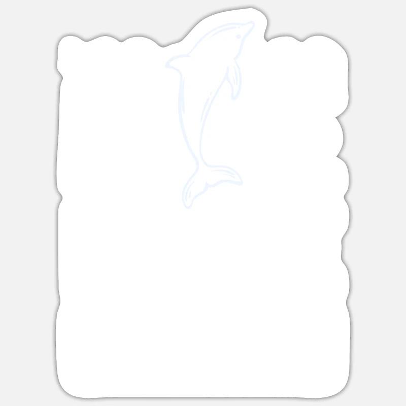 Peace Dear Dolphins - Sticker size S (10 x 10 cm) - white matte
