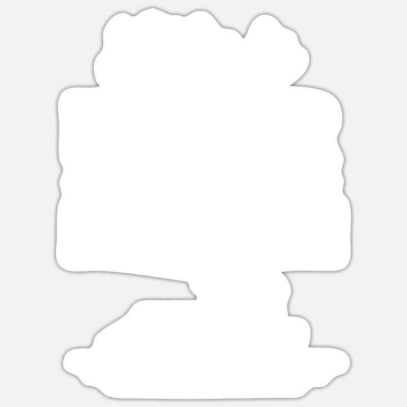 Pontonboot Boot Boote - Sticker Größe S (10 x 10 cm) - Mattweiß