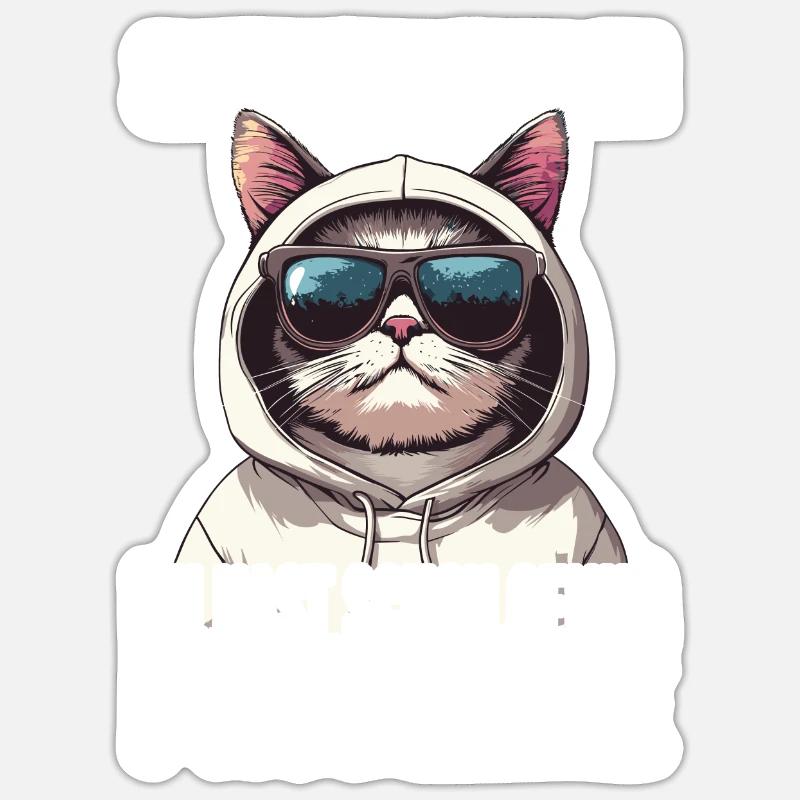 Don't talk to me, you already have enough problems - Sticker size S (10 x 10 cm) - white matte