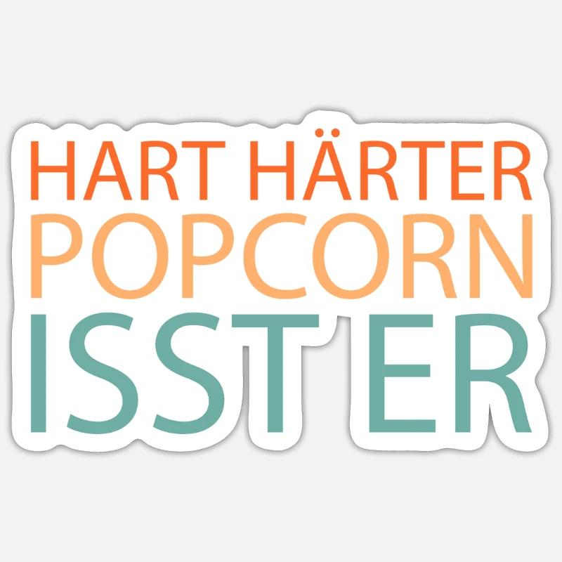 Popcorn - Sticker size S (10 x 10 cm) - white matte
