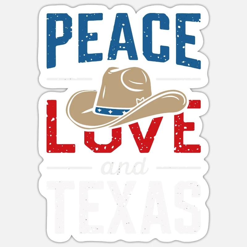 Texas State Texaner Texas - Sticker Größe S (10 x 10 cm) - Mattweiß