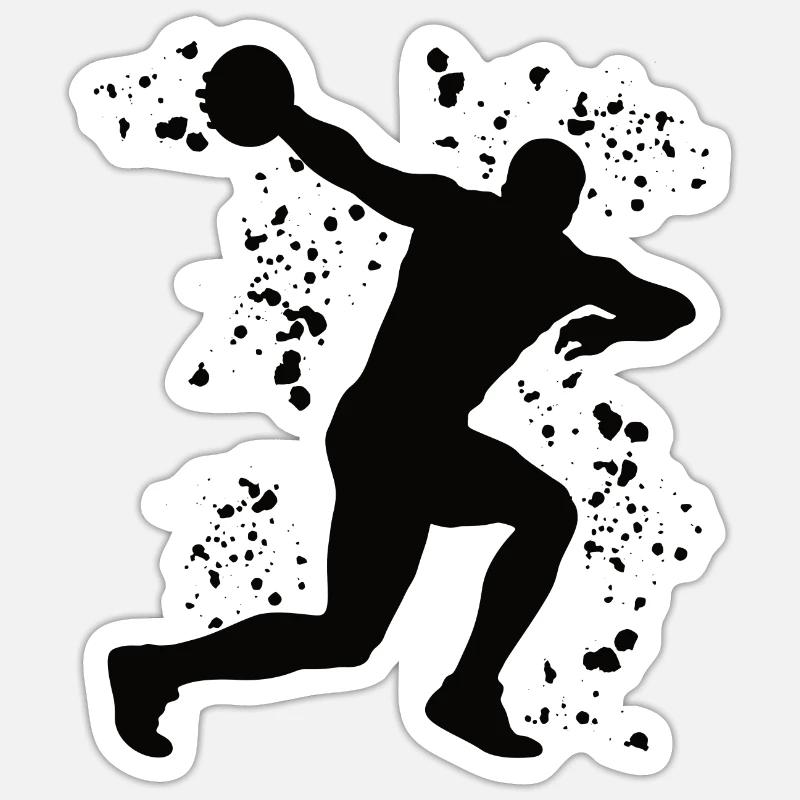 Diskuswerfer Colorsplash Diskuswurf Sticker Größe S (10 x 10 cm)