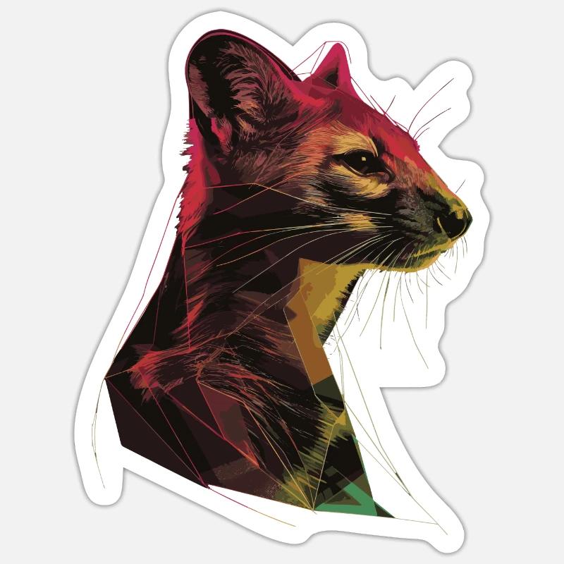 Hermine - Sticker taille S (10 x 10 cm) - blanc mat