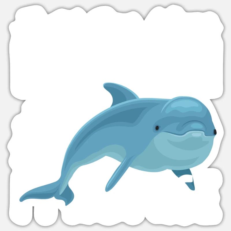 Nur Noch Ein Delfin Ich Verspreche Sticker Größe S (10 x 10 cm)