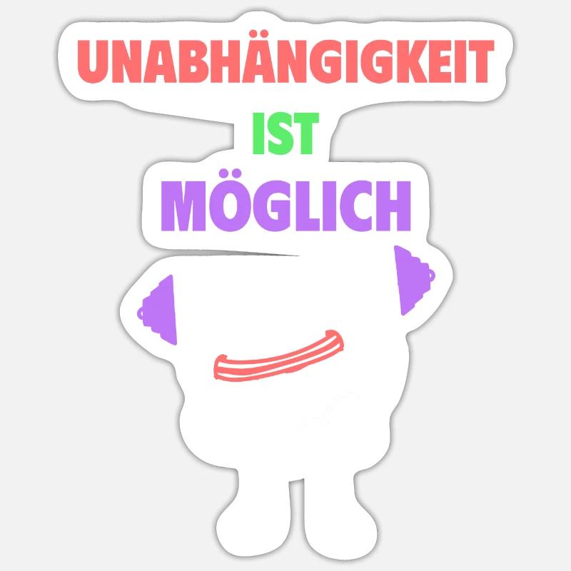 Independence is possible - Sticker size S (10 x 10 cm) - white matte
