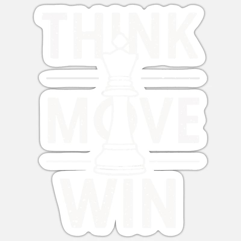 Chess Chess Player - Sticker size S (10 x 10 cm) - white matte