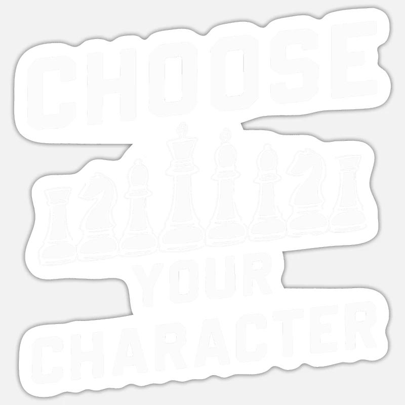 Chess Chess Player - Sticker size S (10 x 10 cm) - white matte