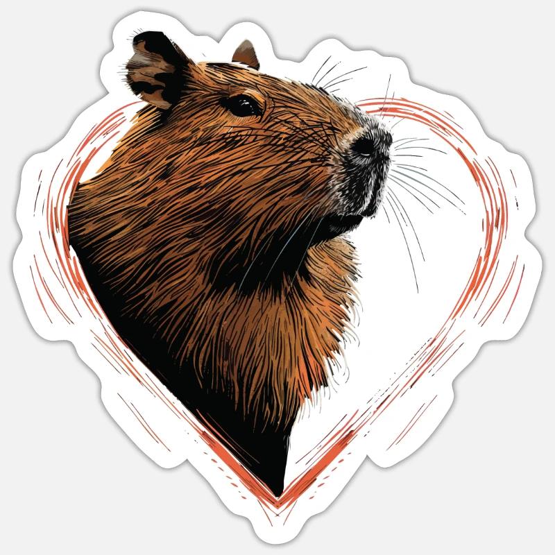 Capybara - Sticker size S (10 x 10 cm) - white matte