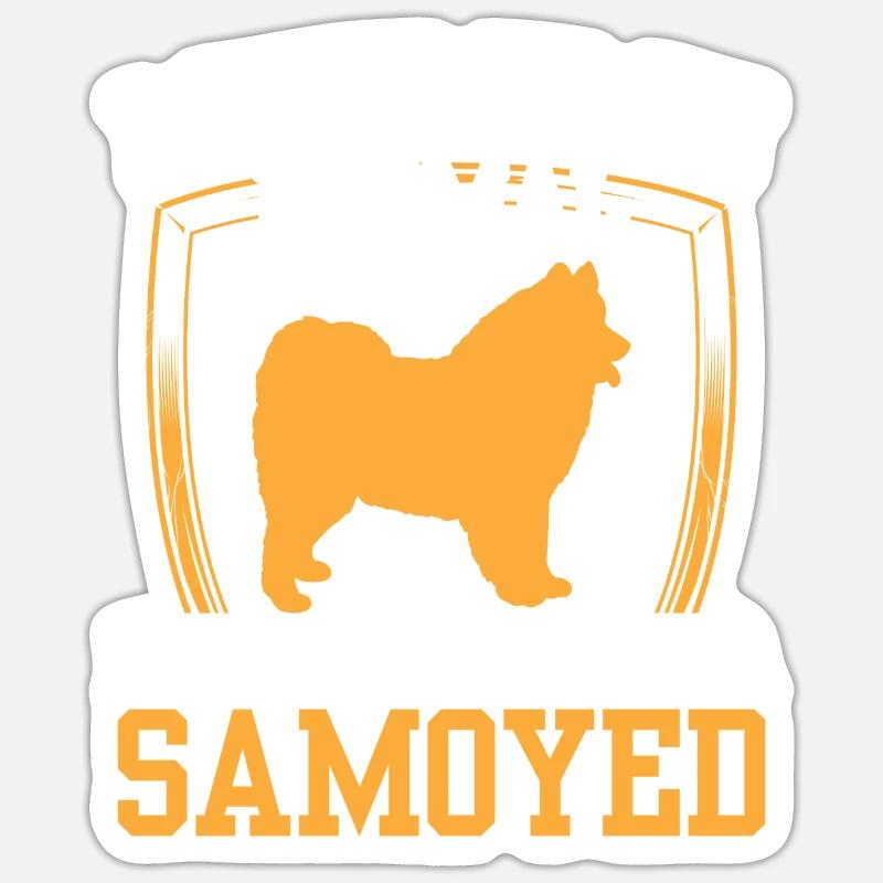 Samojede war mal normal Samojedenspitz Samojede - Sticker Größe S (10 x 10 cm) - Mattweiß