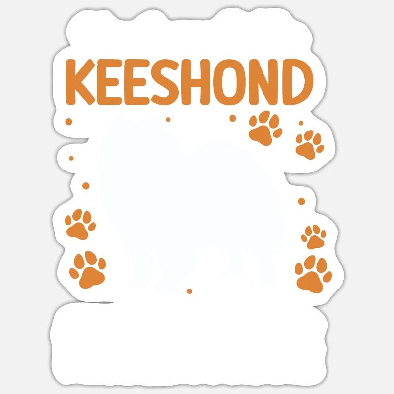 Wolfspitz : , je sens comme Keeshond Sticker taille S (10 x 10 cm)