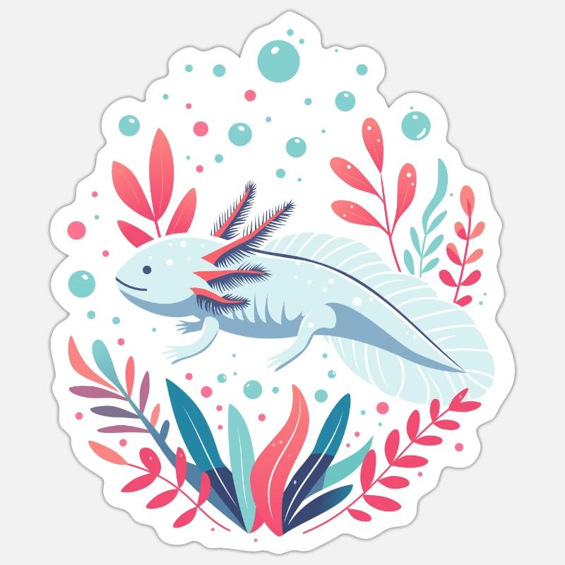 Axolotl - Sticker size S (10 x 10 cm) - white matte