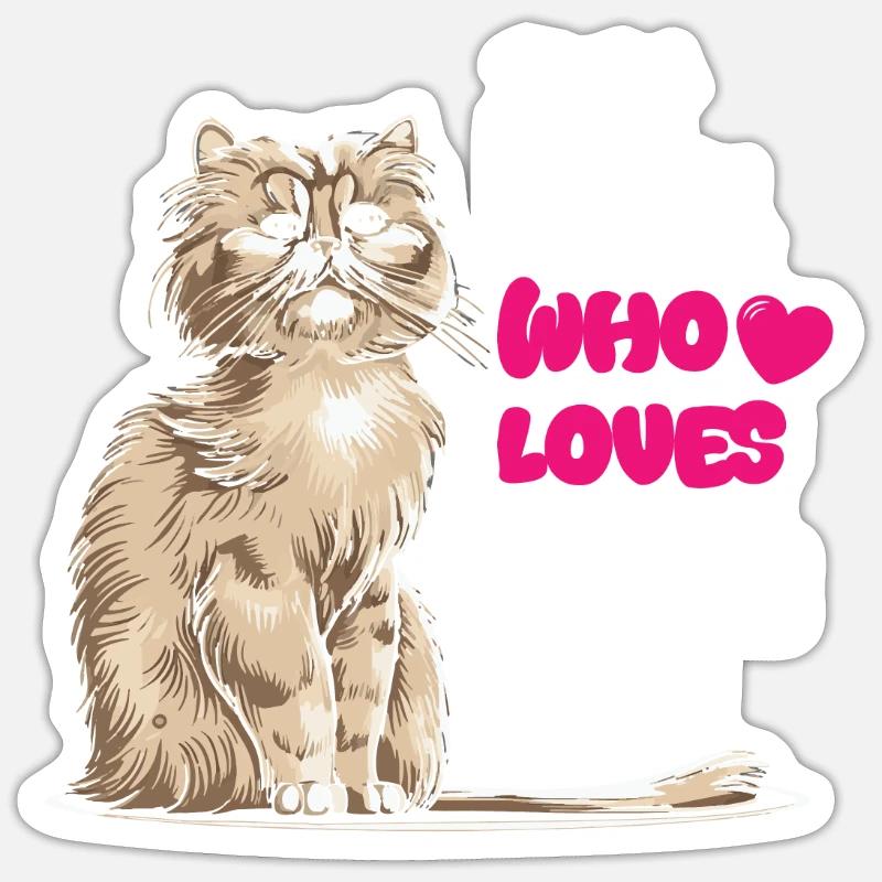 Scottish Fold Cat - Sticker size S (10 x 10 cm) - white matte