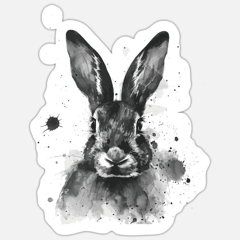 Rabbit Sticker size S (10 x 10 cm)