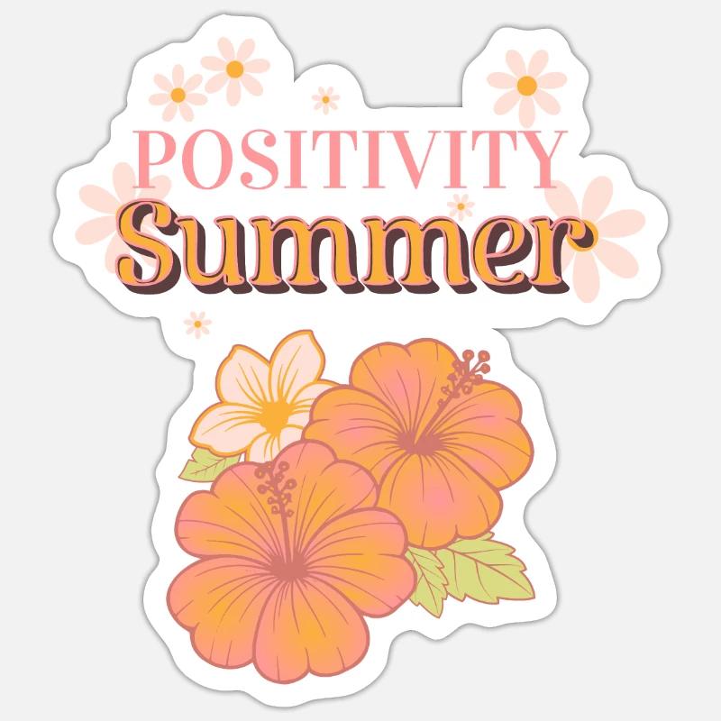 Summer Positivity - Gift Idea - Sticker size S (10 x 10 cm) - white matte