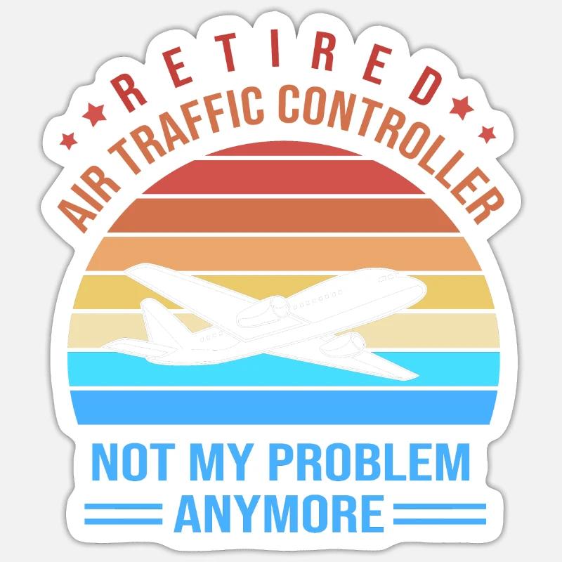 Air traffic controller Sticker size S (10 x 10 cm)