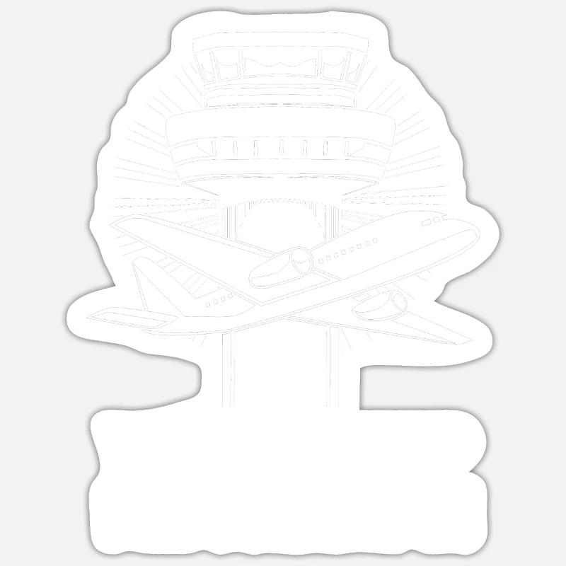 Air traffic controller Sticker size S (10 x 10 cm)