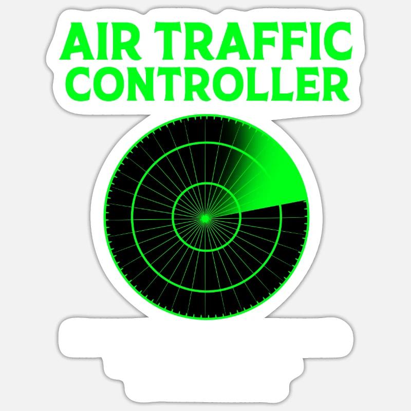 Air traffic controller - Sticker size S (10 x 10 cm) - white matte