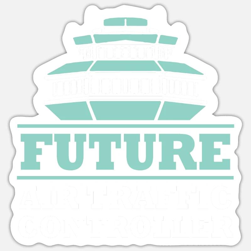 Air traffic controller Sticker size S (10 x 10 cm)