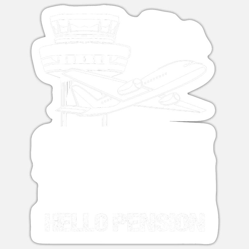 Fluglotse - Sticker Größe S (10 x 10 cm) - Mattweiß