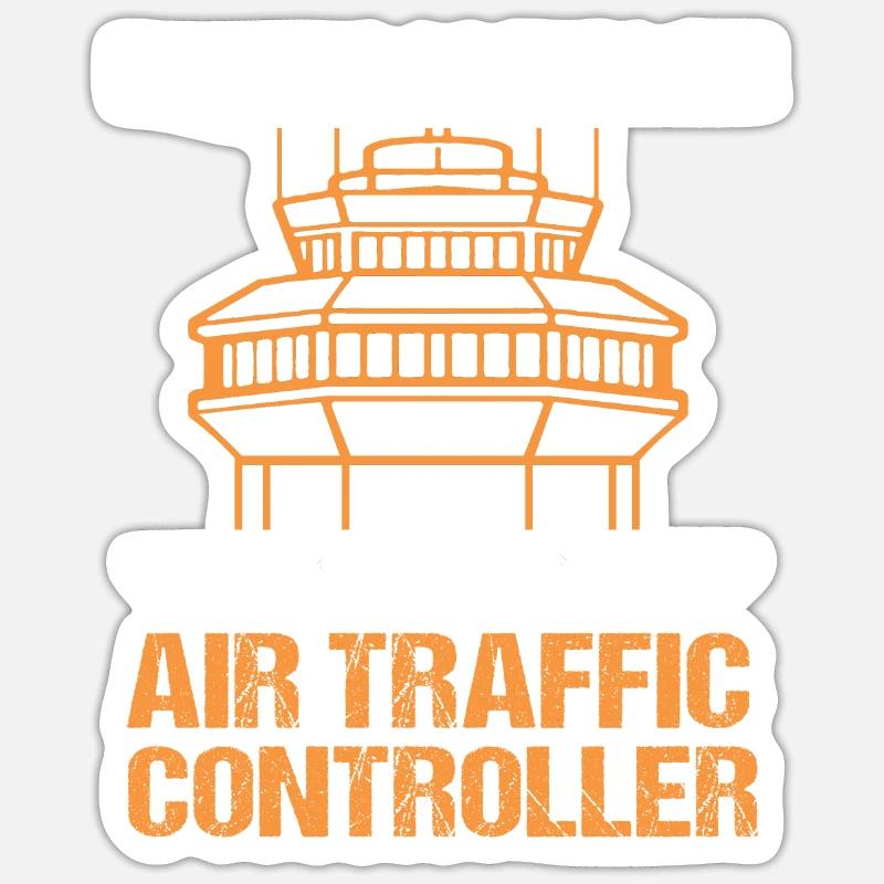 Air traffic controller - Sticker size S (10 x 10 cm) - white matte