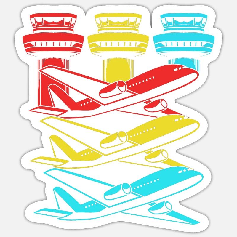 Air traffic controller Sticker size S (10 x 10 cm)