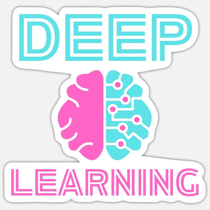 Deep Learning AI Neuronale Netze KI Data Scientist Sticker Größe S (10 x 10 cm)