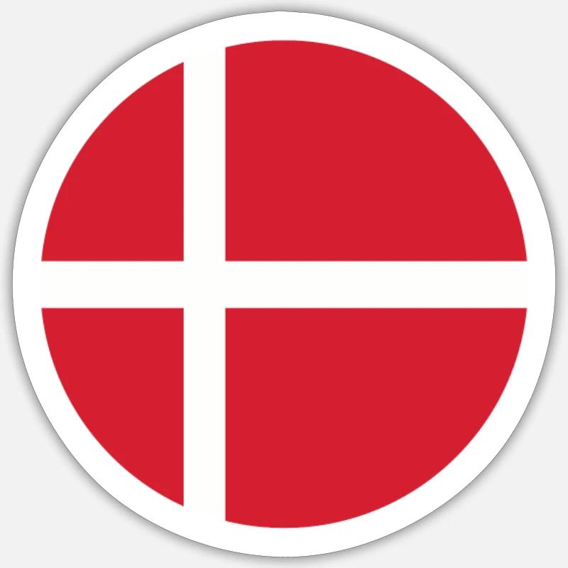 Danemark Drapeau danois Proud Dane - Sticker taille S (10 x 10 cm) - blanc mat