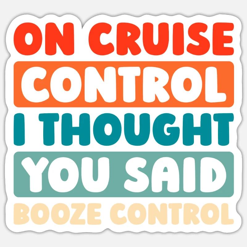 Croisière - Sticker taille S (10 x 10 cm) - blanc mat