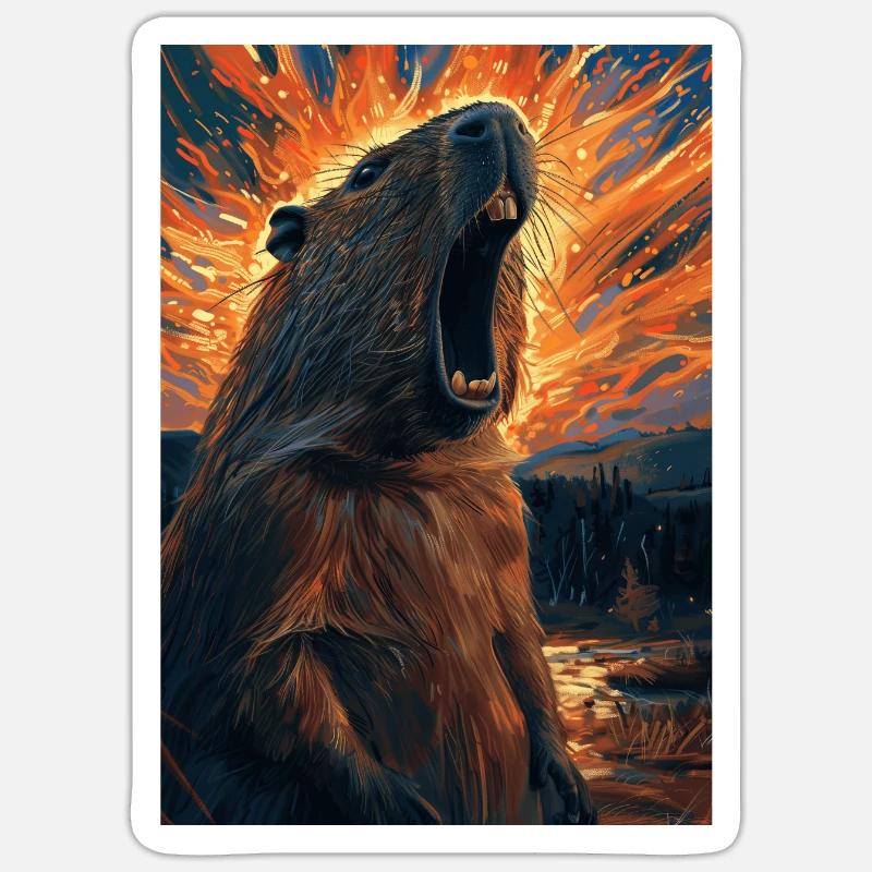 Capybara - Sticker size S (10 x 10 cm) - white matte