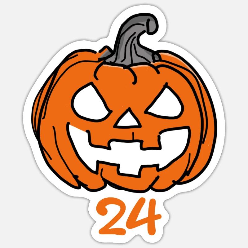 Pumpkin 24 - Sticker size S (10 x 10 cm) - white matte