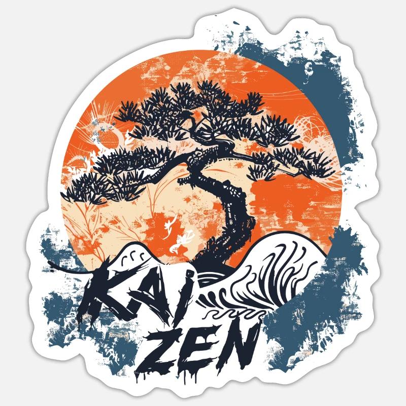 Hiragana Katakana Kaizen-methode Kaizen - Sticker size S (10 x 10 cm) - white matte
