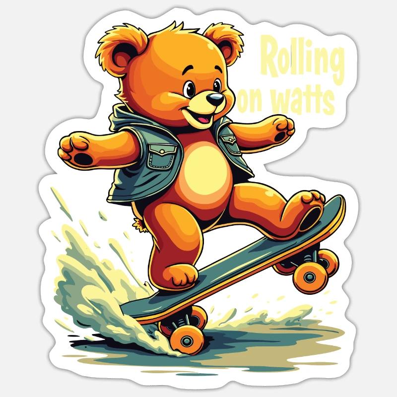 E Skateboard - Sticker Größe S (10 x 10 cm) - Mattweiß