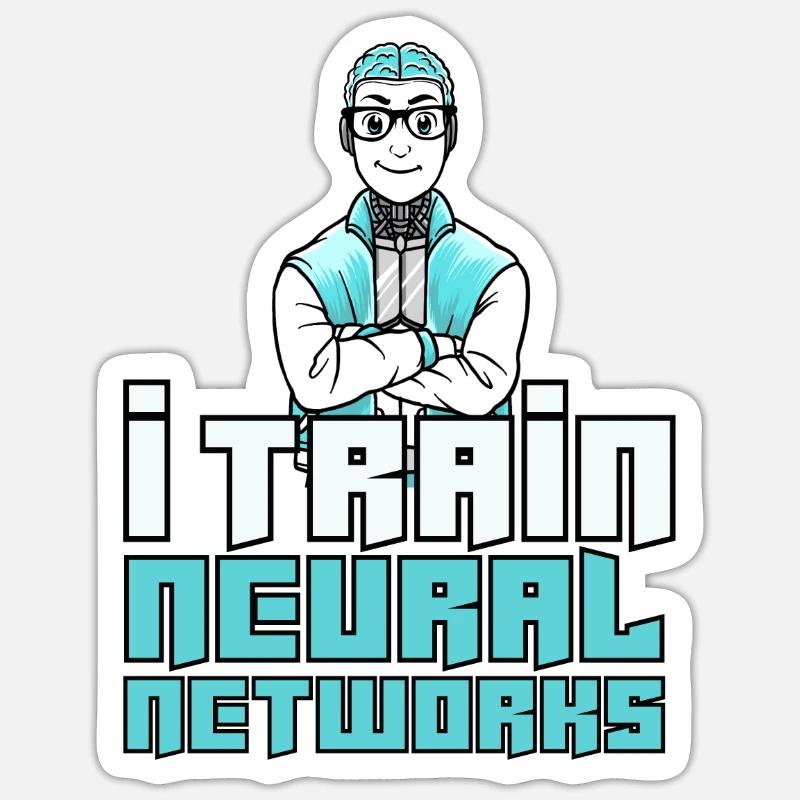 Data Scientist Neural Network Machine Learning AI Sticker size S (10 x 10 cm)