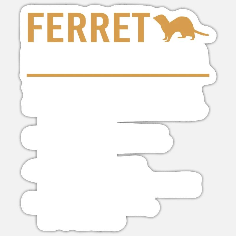 Furet - Sticker taille S (10 x 10 cm) - blanc mat