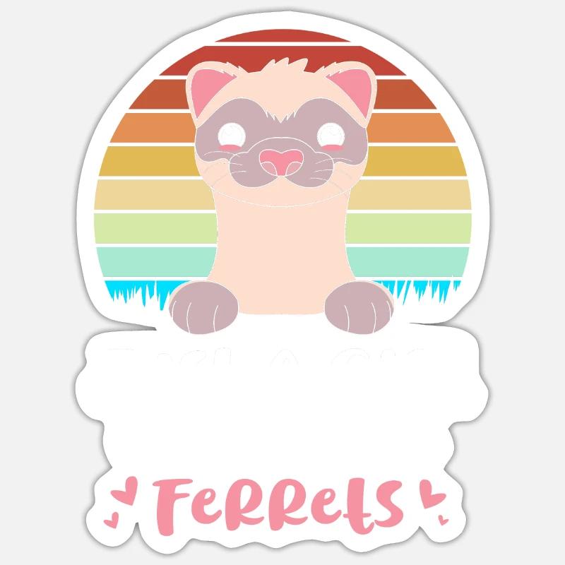 Frettchen Sticker Größe S (10 x 10 cm)